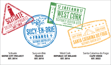 sister city logos in a row scituate sucy-en-brie west cork santa catrina de fogo