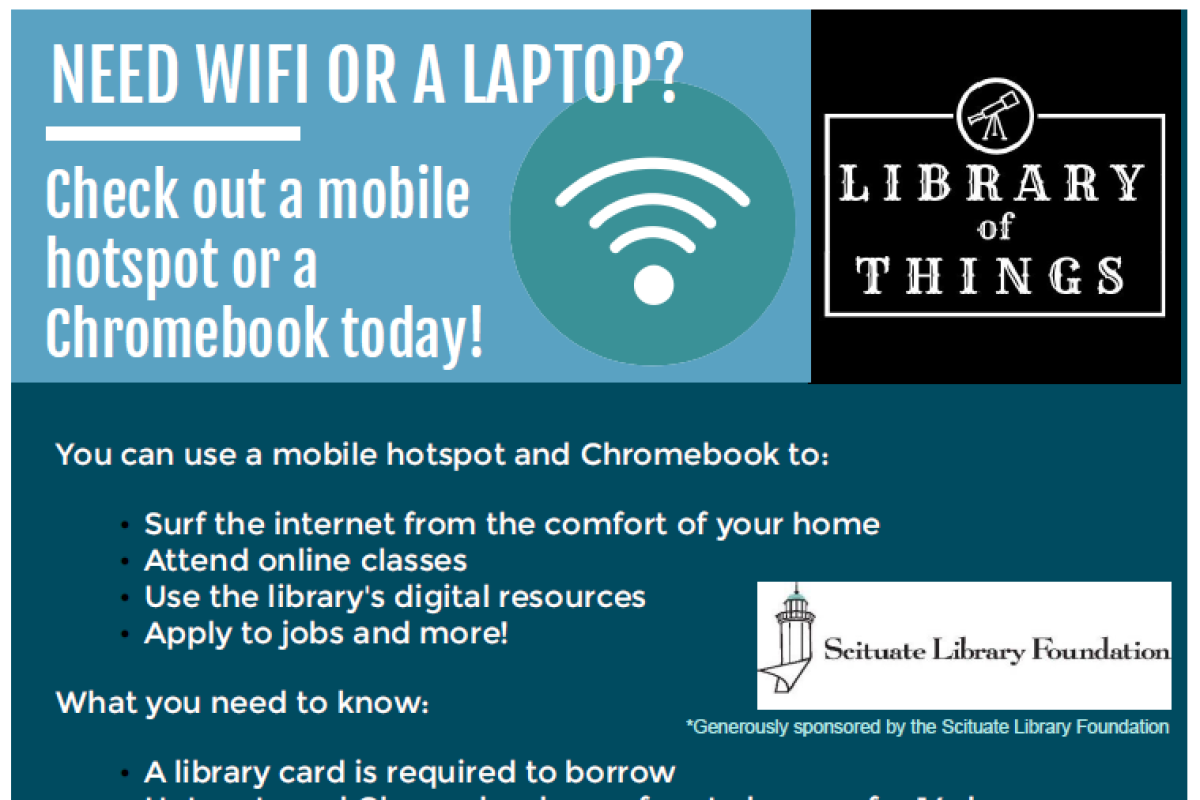 checkout a hotspot today at scituate town library